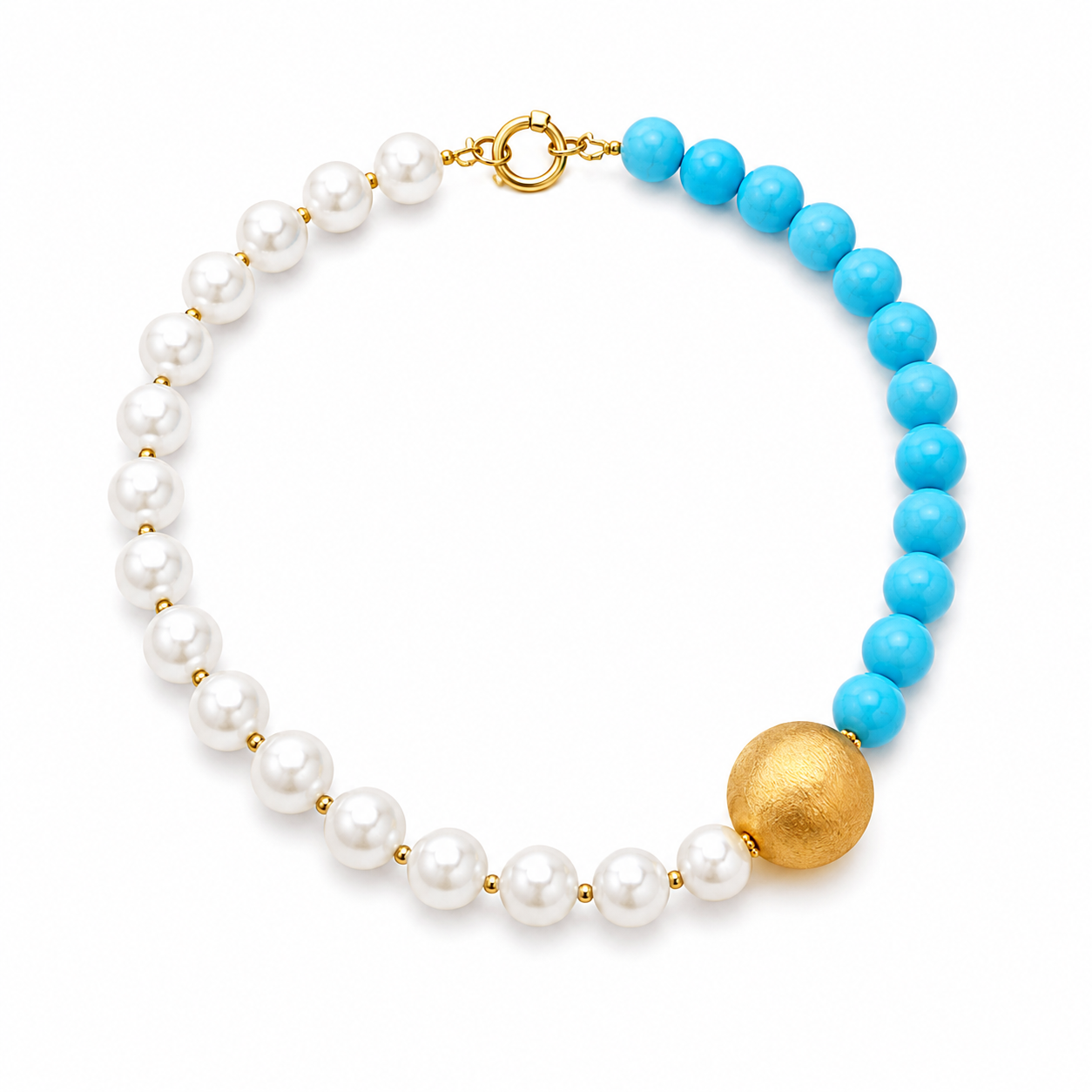 Turquoise Pearl Balance Necklace