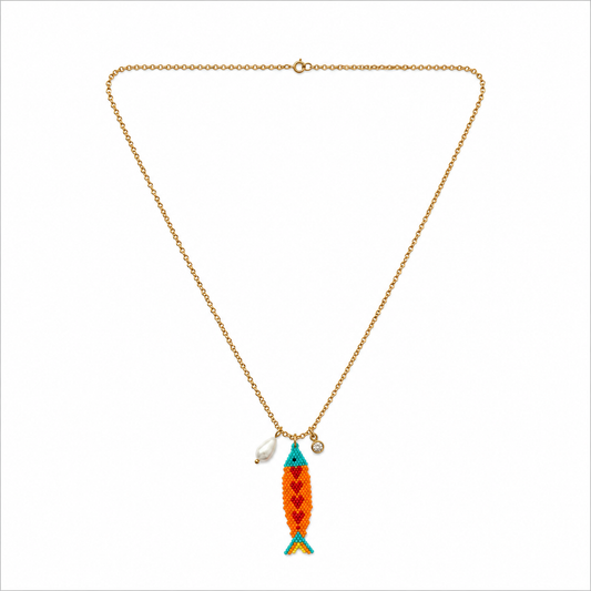 Aegean Coral Fish Necklace