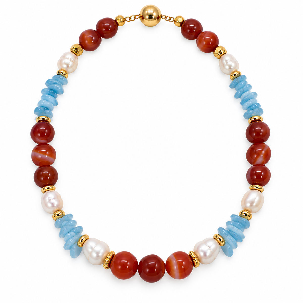 Blue & Caramel necklace