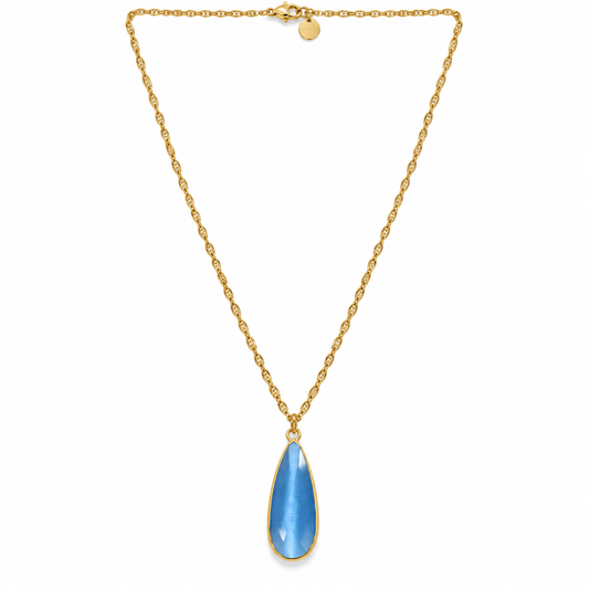 Essential Blue Teardrop Necklace