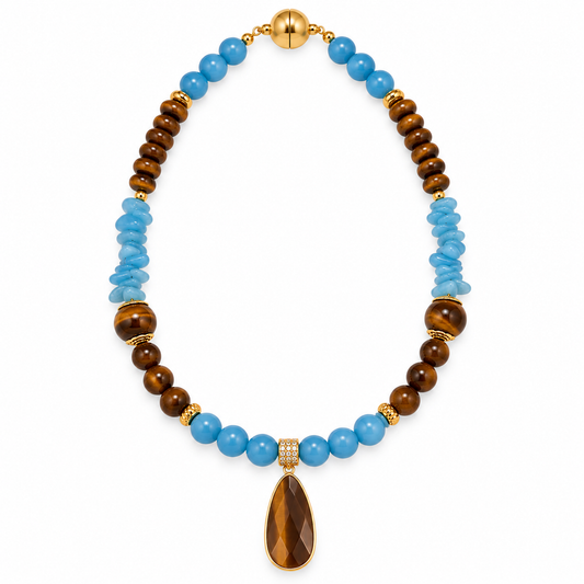 Marine Tiger Eye Necklace