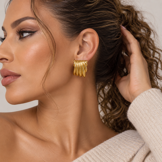 Golden Sculpted Waves