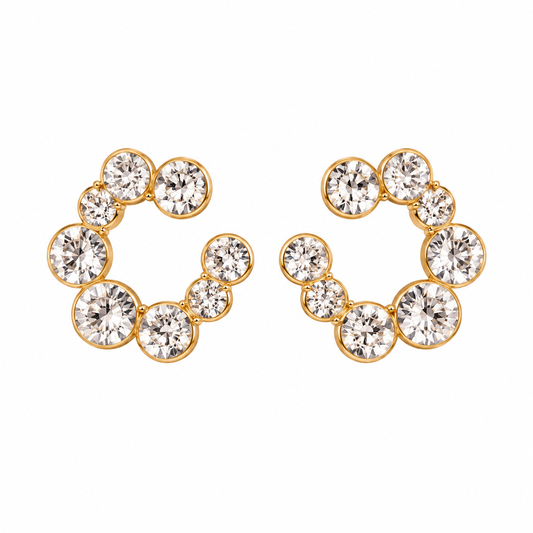 Crystal Curve Hoops