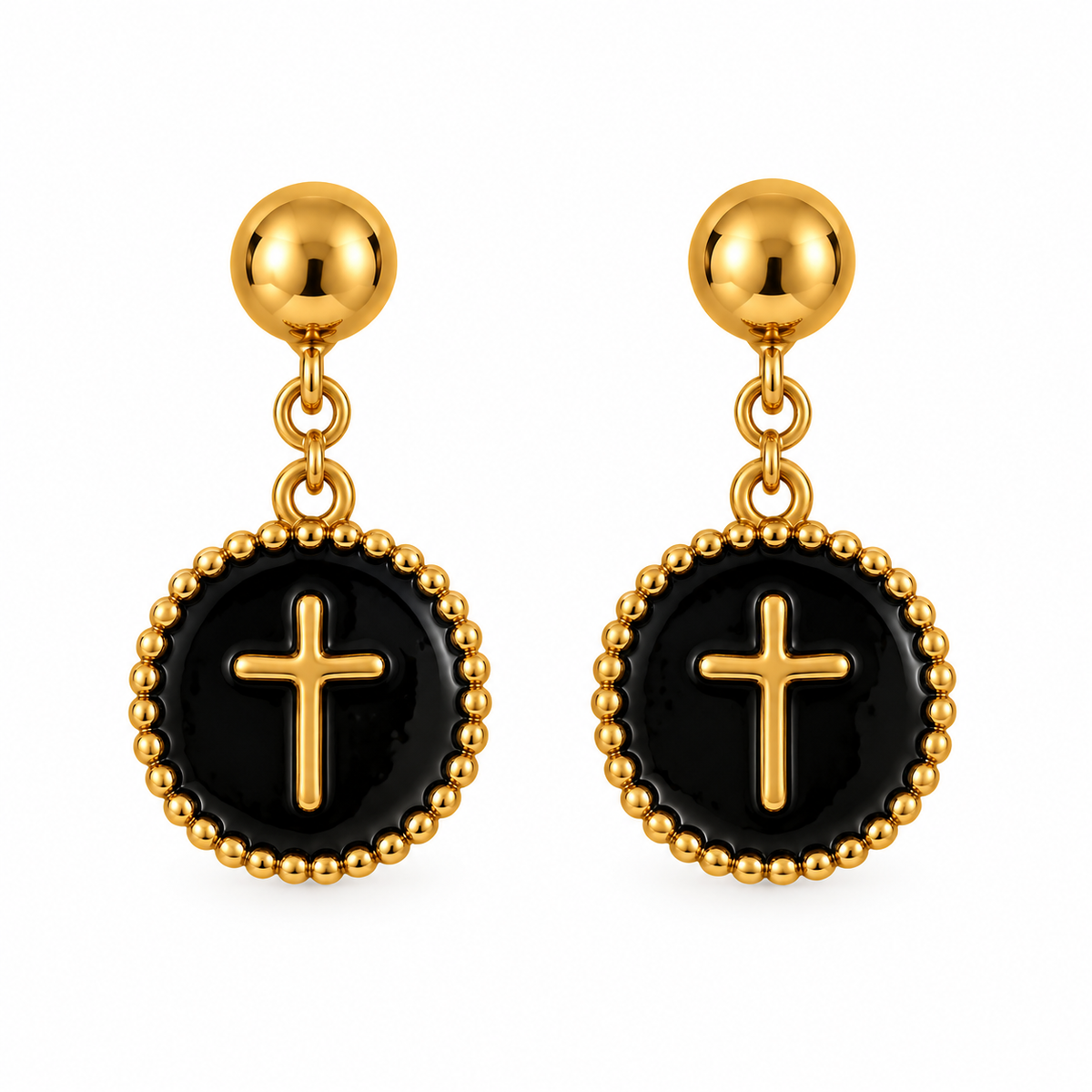 Noir Cross Charm