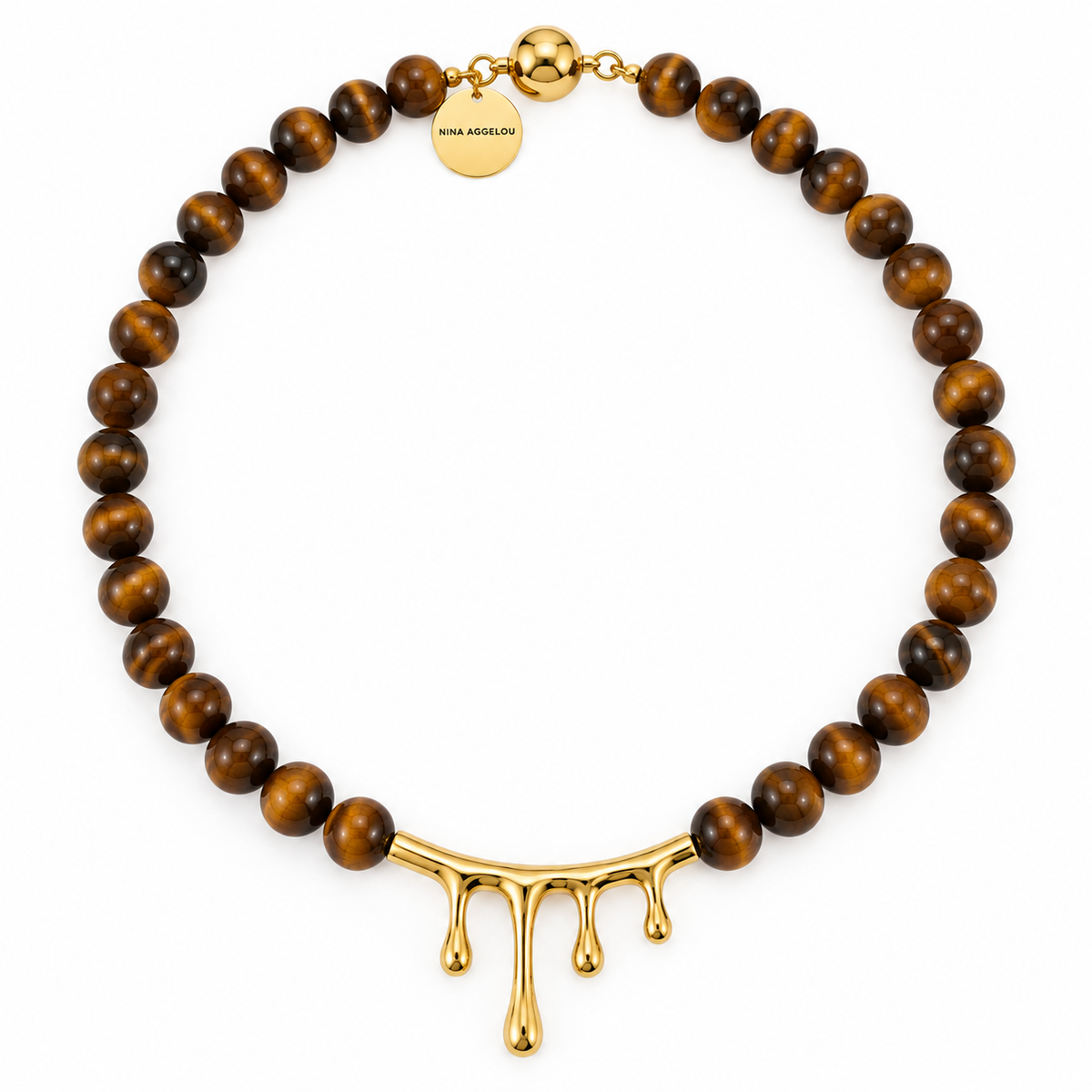 Tiger’s Eye Drip Necklace