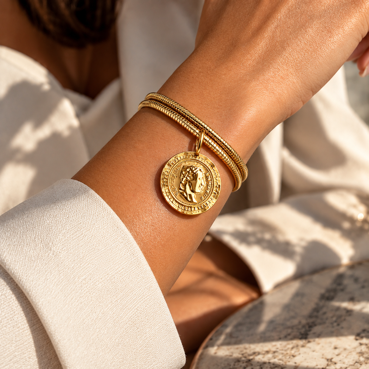 Coin Choker Bracelet