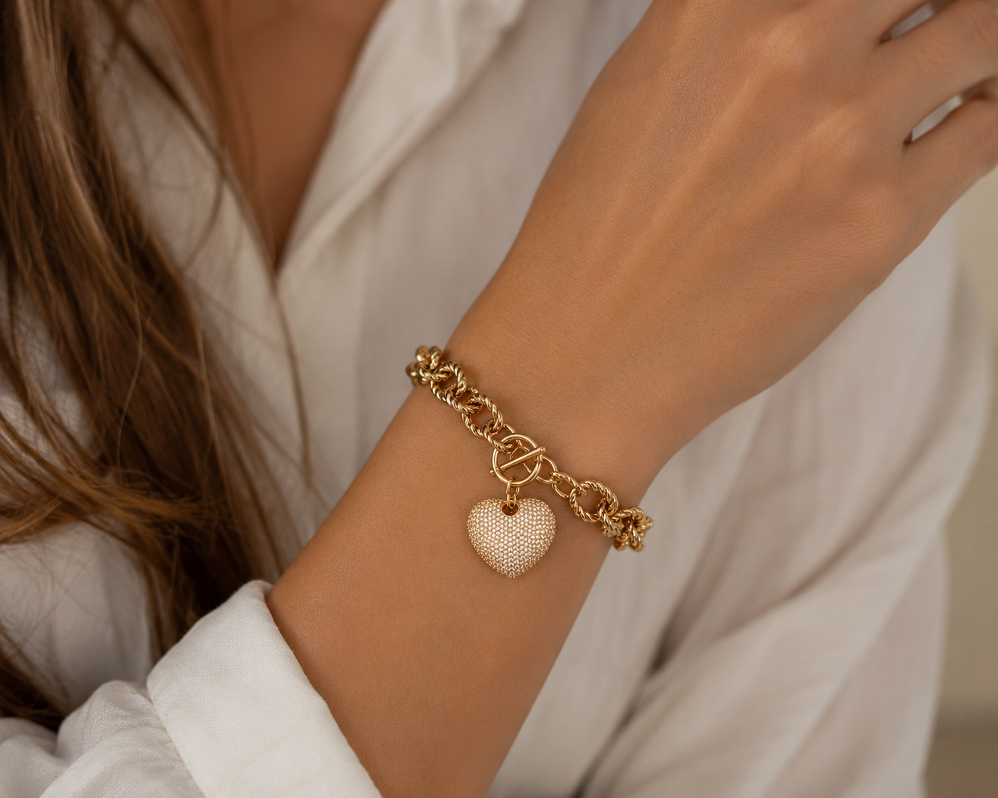 Golden Heart Bracelet