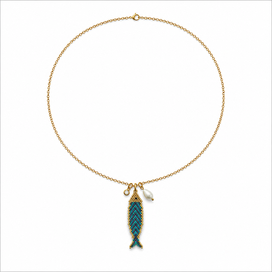 Midnight Lagoon Fish Necklace