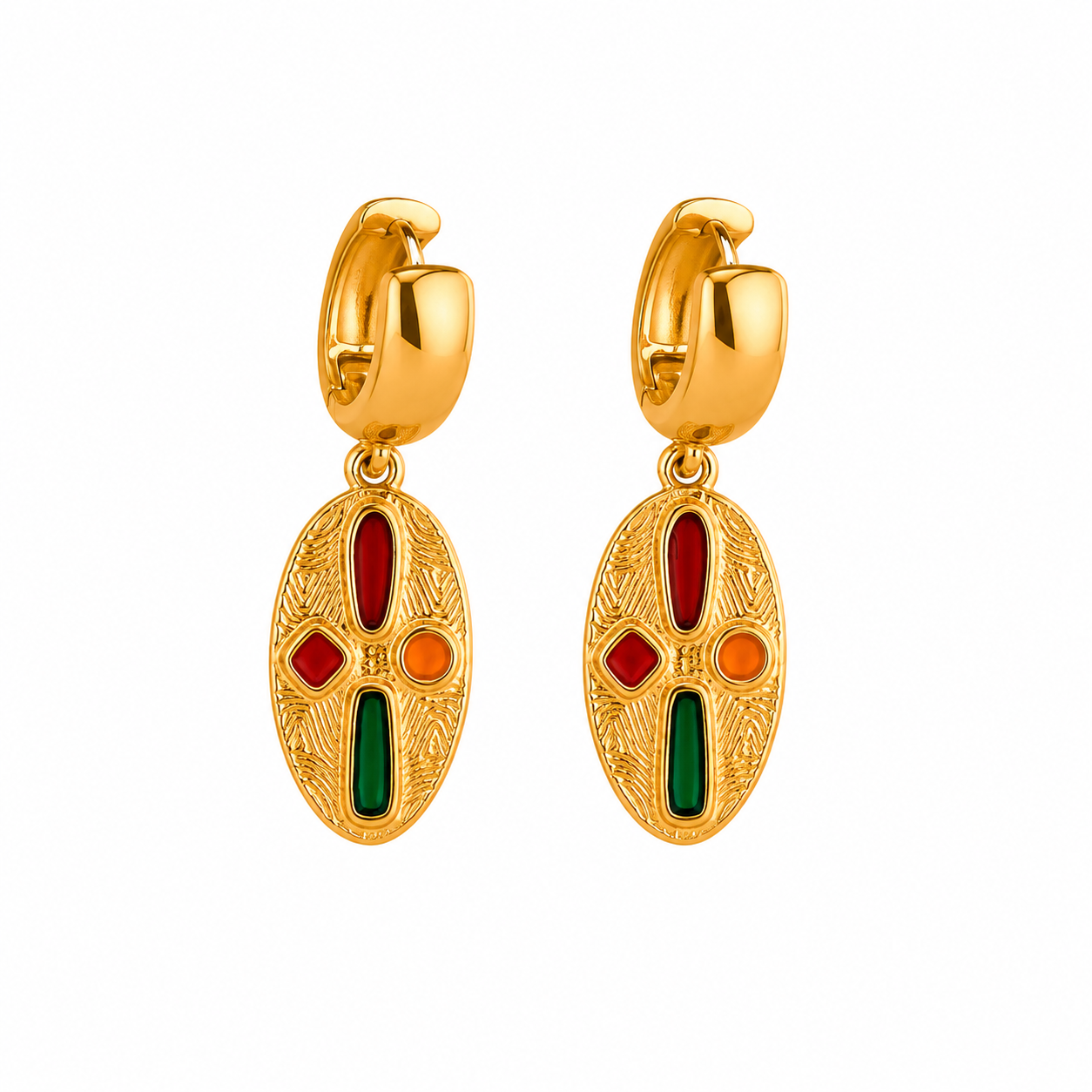 Mosaic Gold Earrings