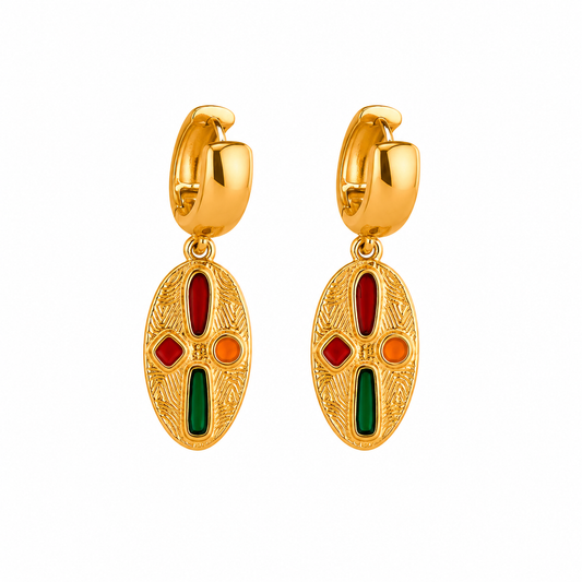 Mosaic Gold Earrings