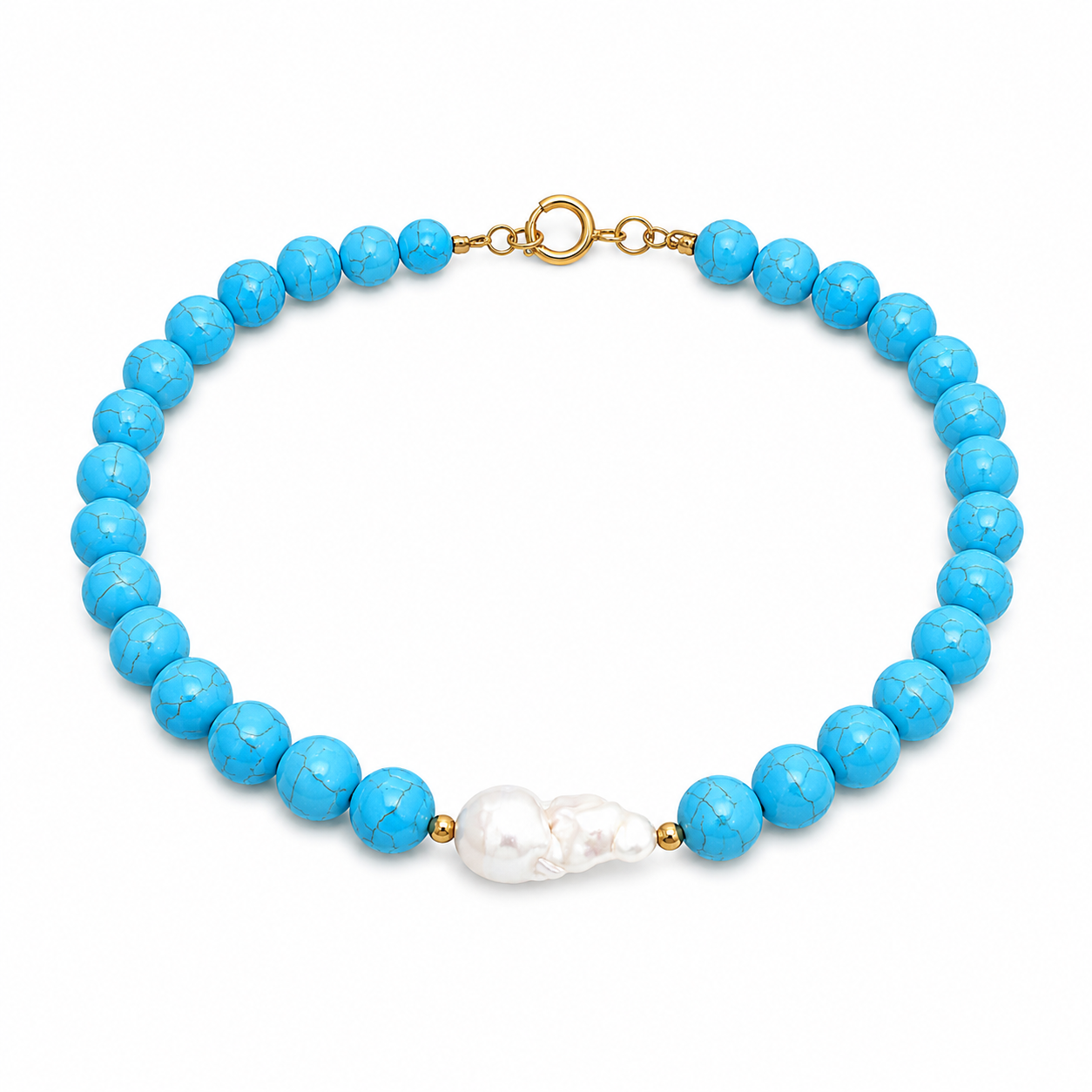 Turquoise Pearl Choker