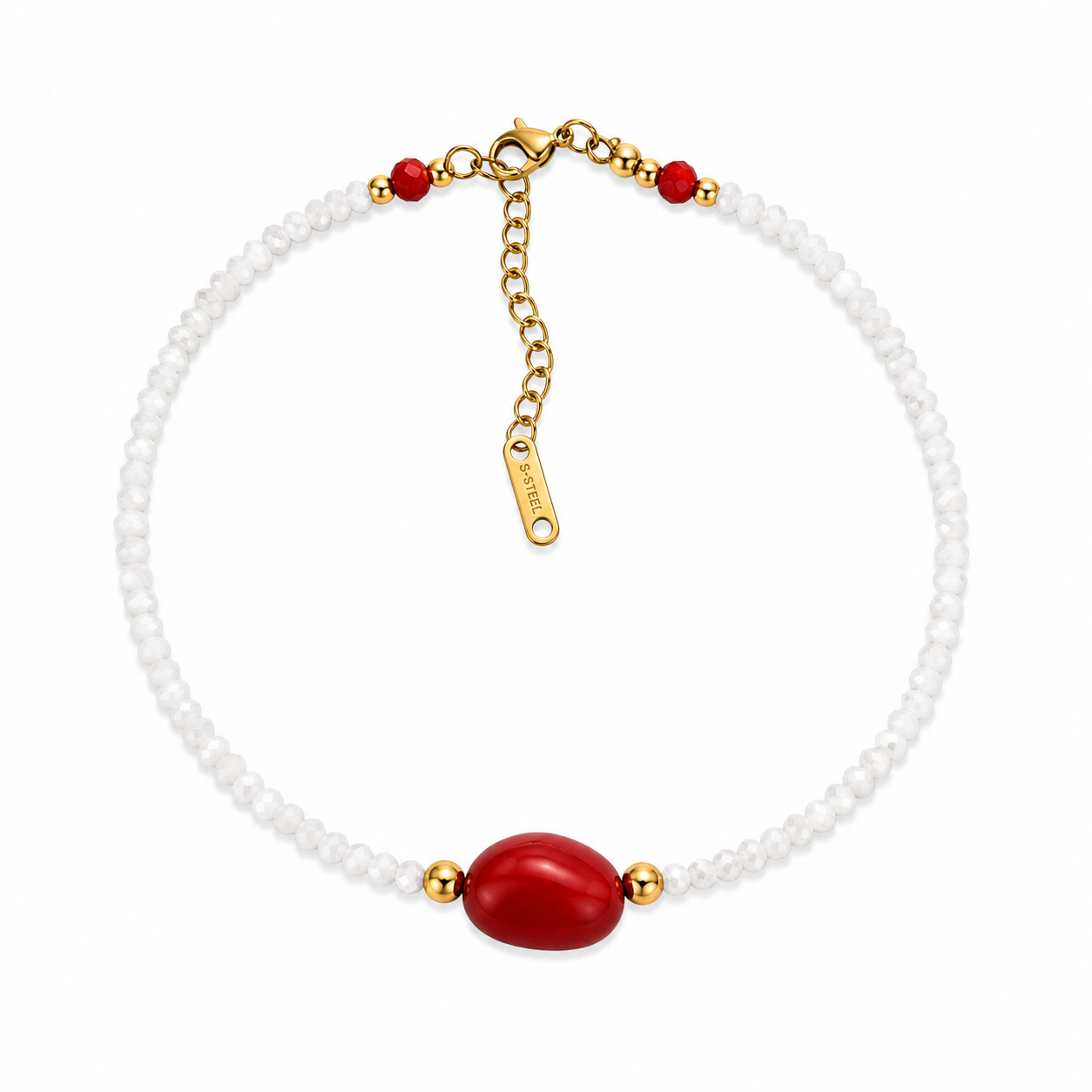 Coral Glow Anklet