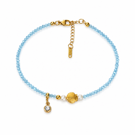 Aqua Shell Anklet