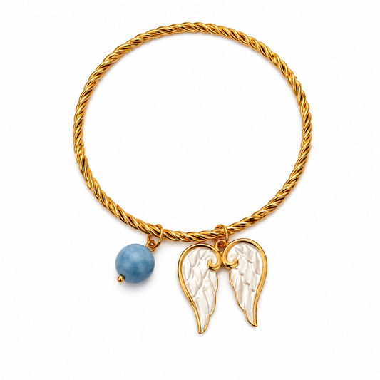 Angel Wings Steel Bangle