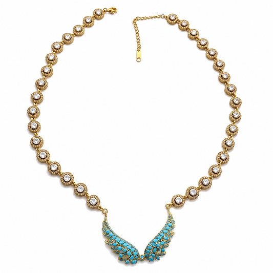 Angel Wings Crystal Necklace