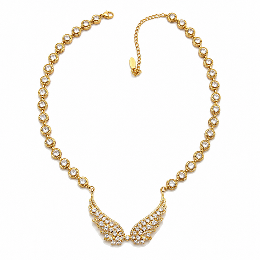 Crystal Angel Wings Necklace