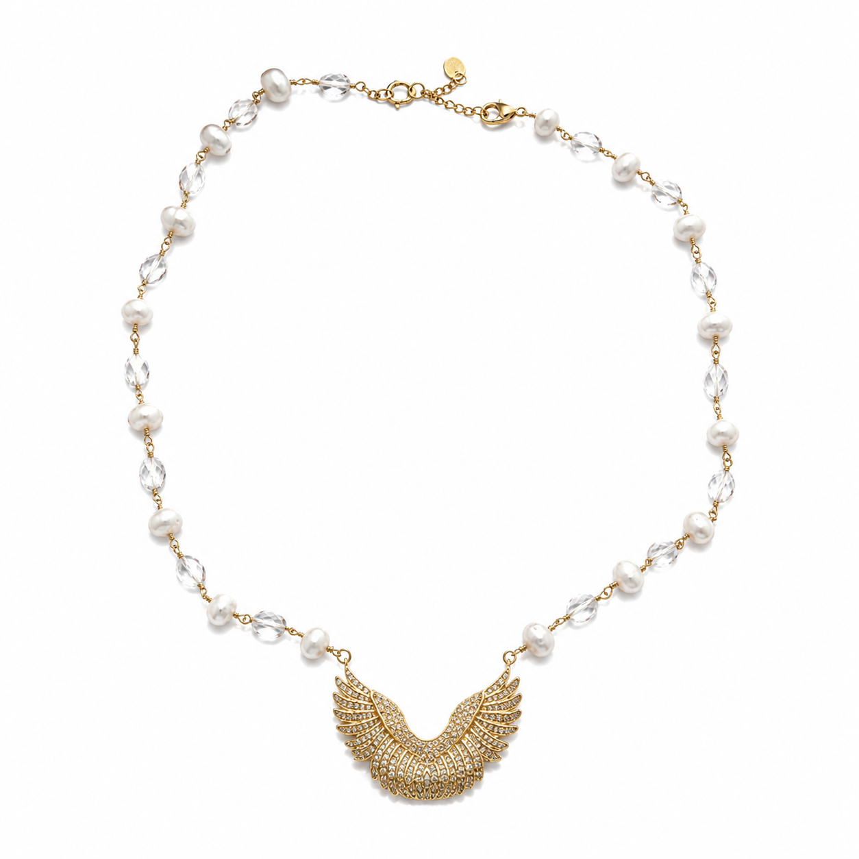 Celestial Wings Pearl Necklace