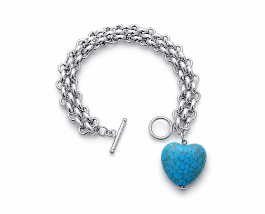 Turquoise Heart Bracelet