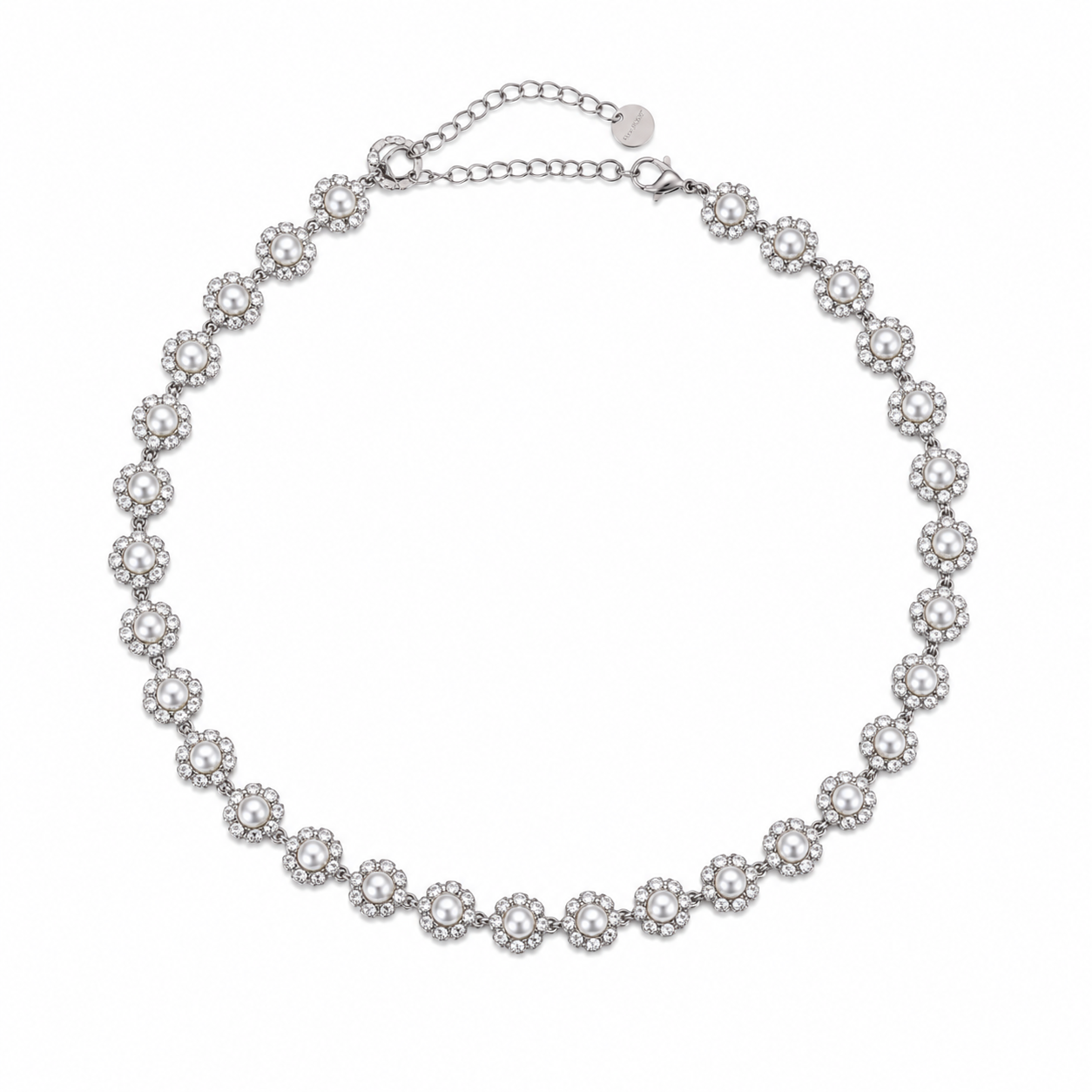 Pearl Silver Blossom Choker