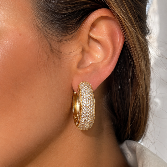 Luxe Pavé Hoops