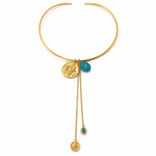 Santorini Coin Choker