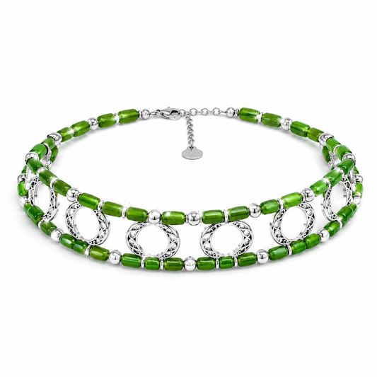 Moonlight Green Crystal Choker