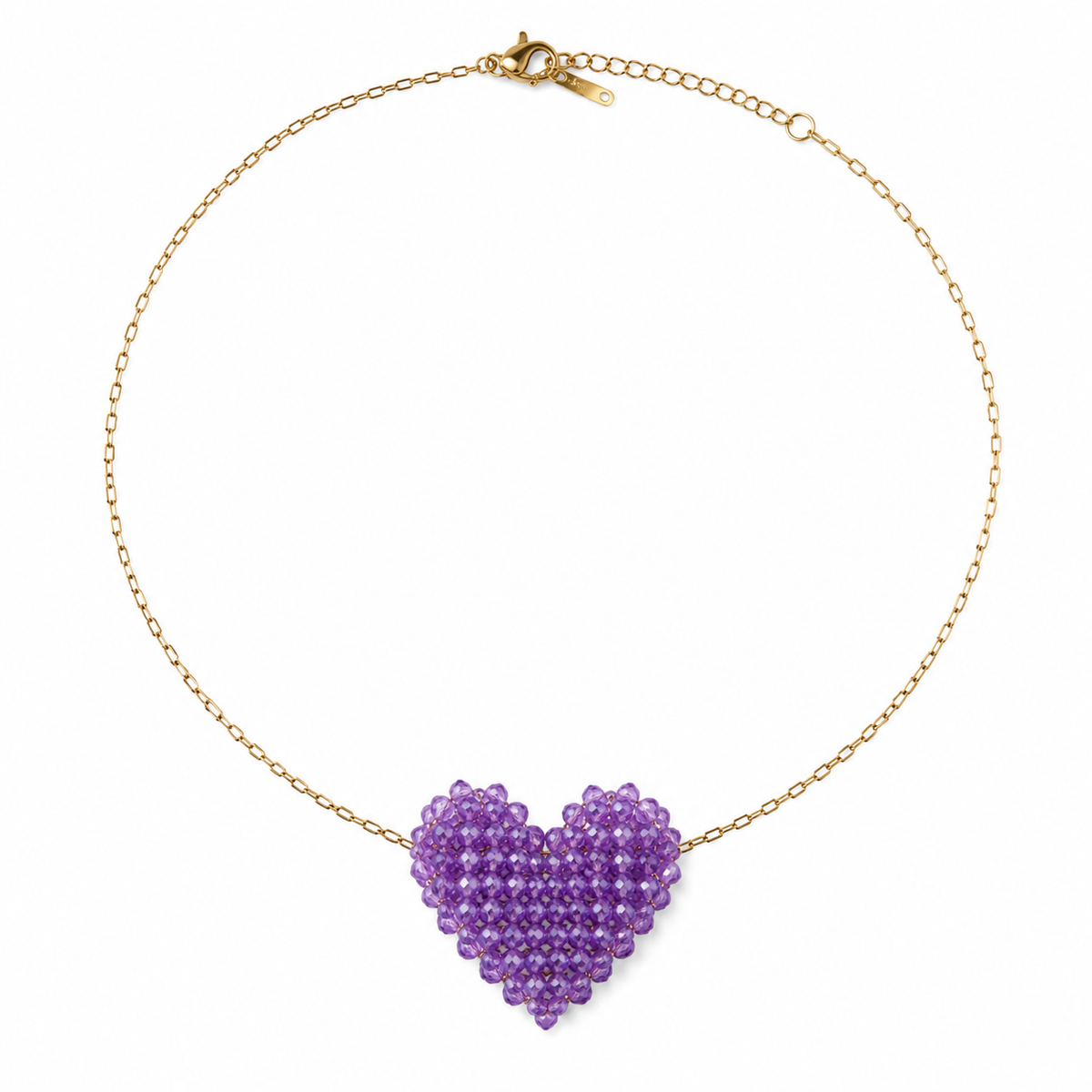 Amethyst Heart Necklace