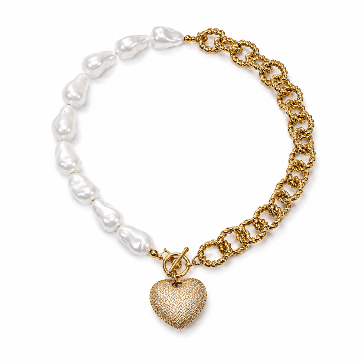 Golden Pearl Heart