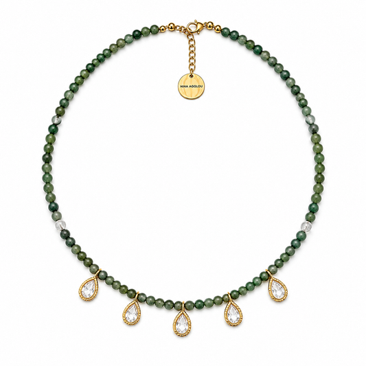 Olive Crystal necklace