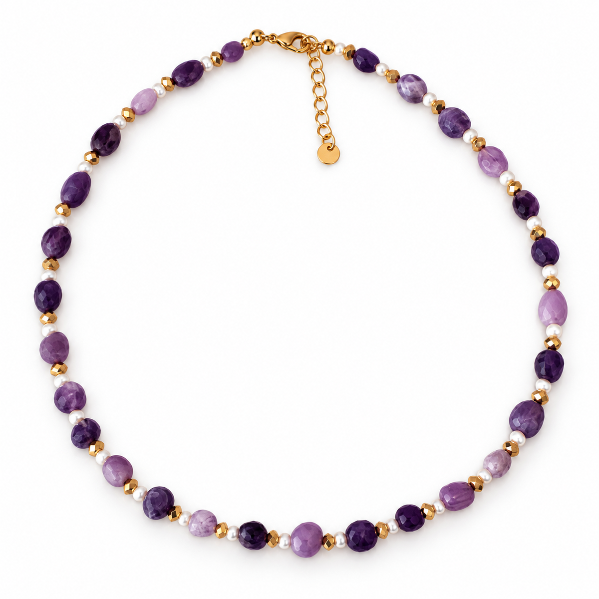 Amethyst Pearl Necklace