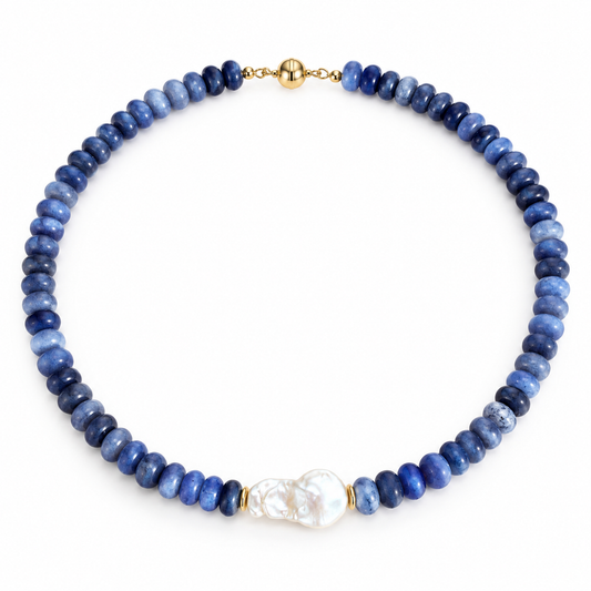 Aventurine Pearl Choker