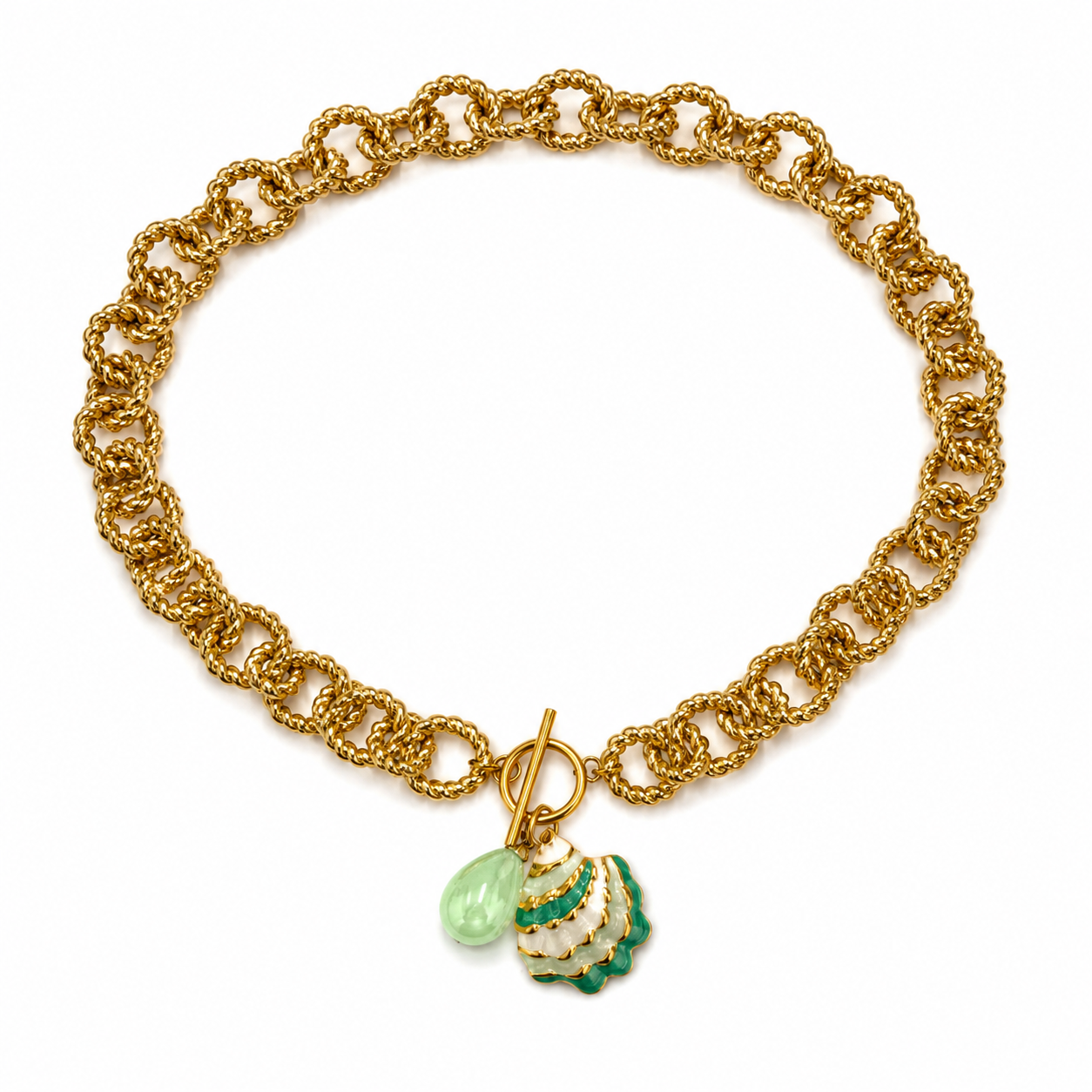Mint Seashell Necklace
