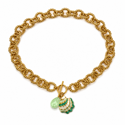 Mint Seashell Necklace