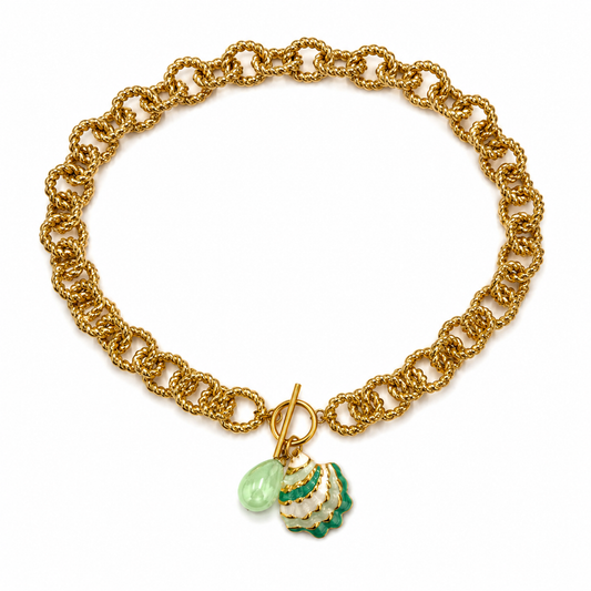 Mint Seashell Necklace