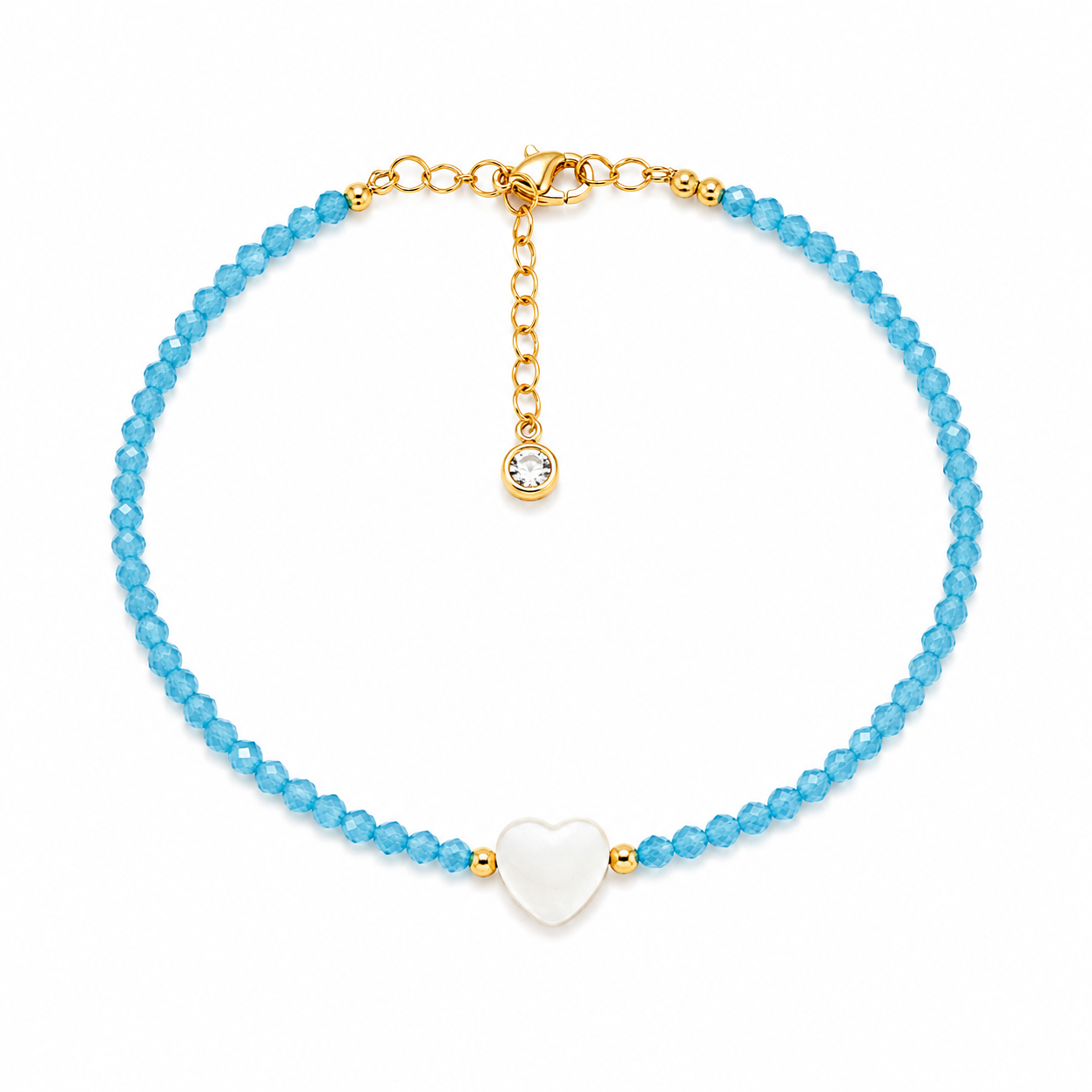 Crystal Heart Anklet