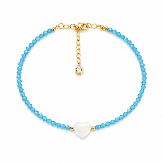 Crystal Heart Anklet