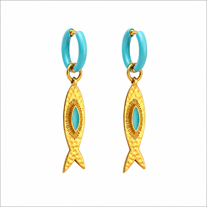 Azure Fish Earrings