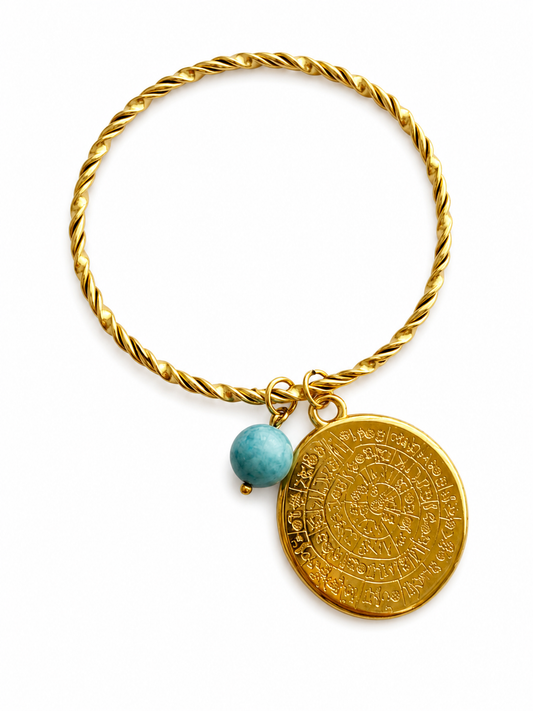 Golden Phaistos bracelet