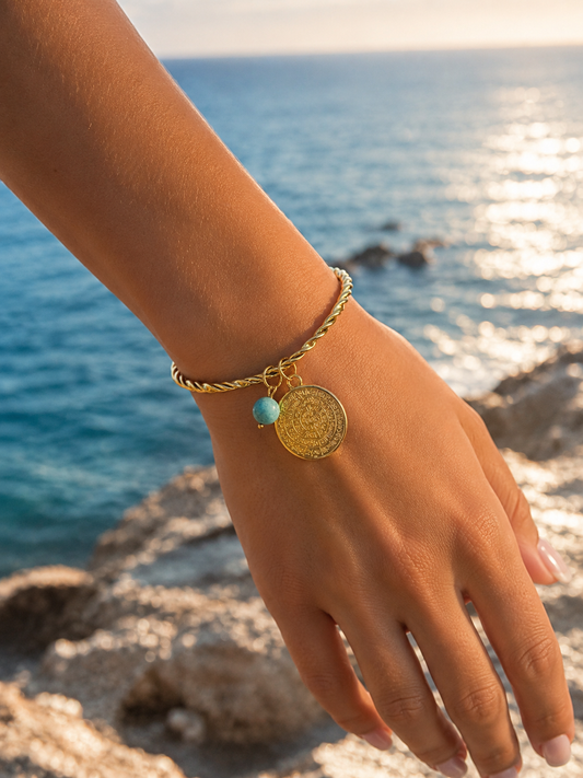 Golden Phaistos bracelet