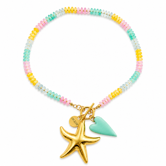 Candy Starfish Charm Necklace