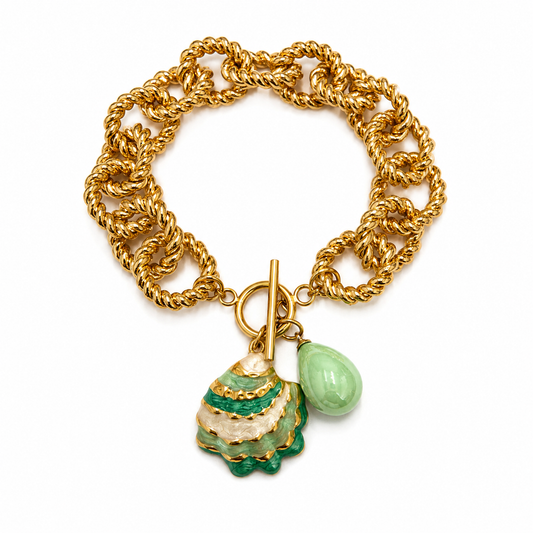 Mint Seashell Bracelet