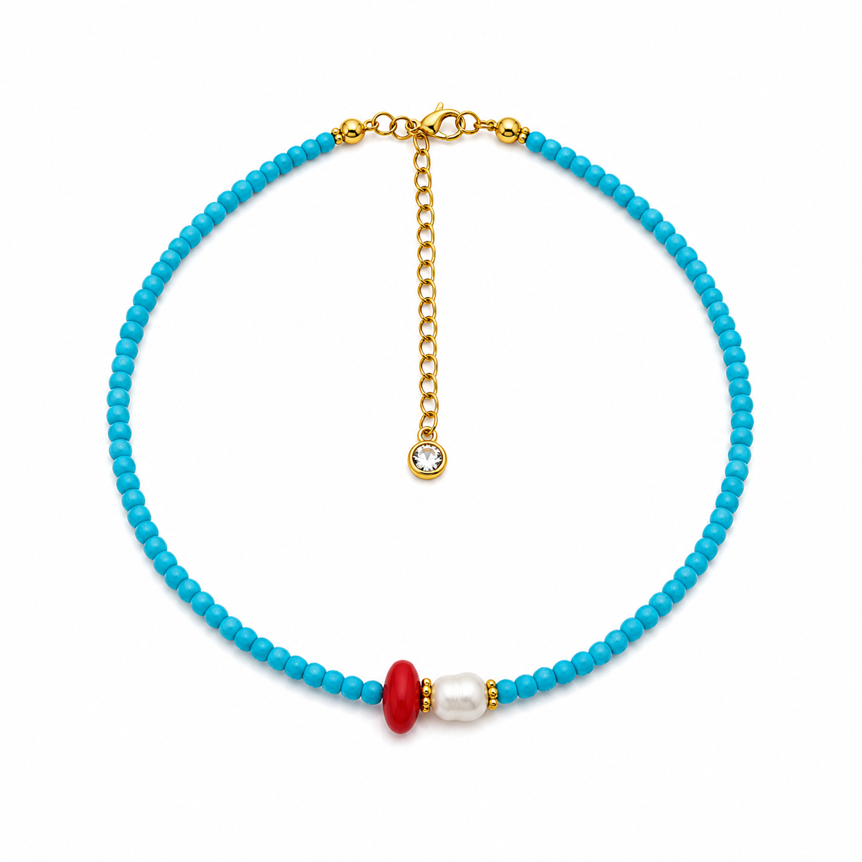 Coral Pearl Anklet