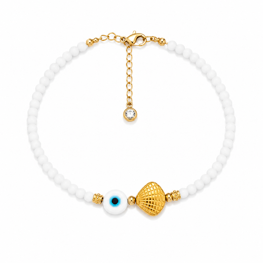 Golden Shell Eye Anklet