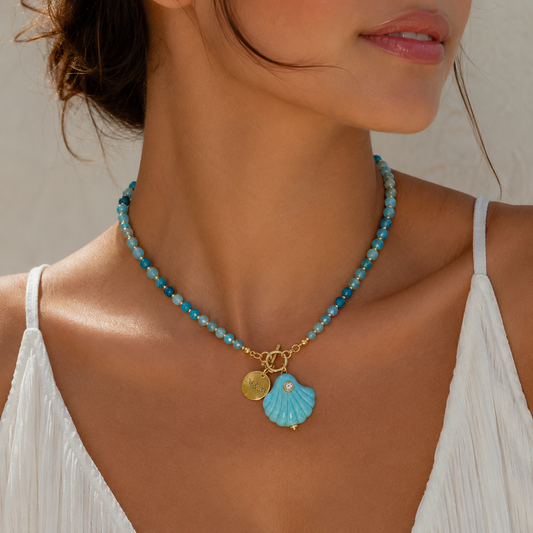 Azure Shell Glow Necklace