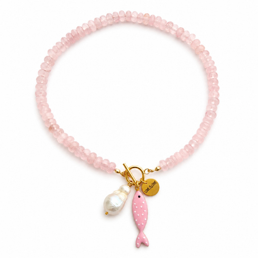 Pink Fish Pearl Necklace