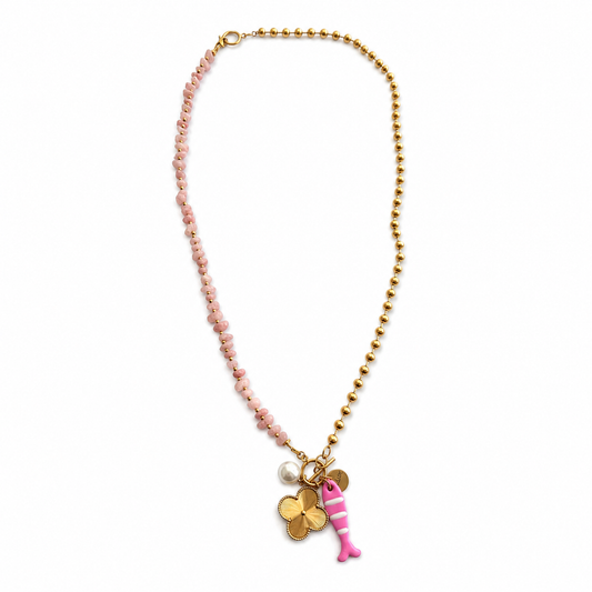 Pink Reef Charm Necklace