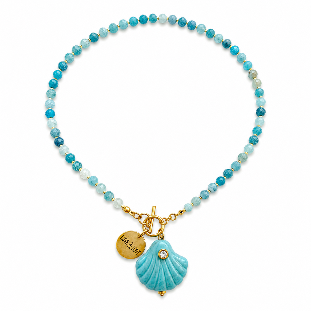 Azure Shell Glow Necklace