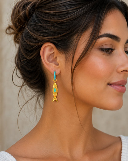 Azure Fish Earrings