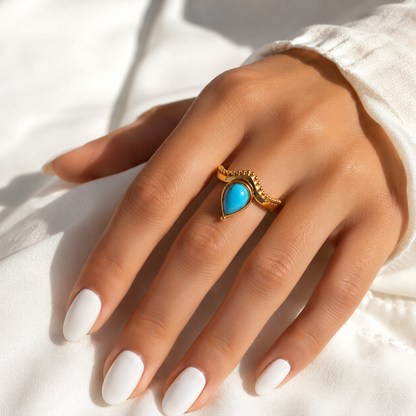 Turquoise Tear Ring