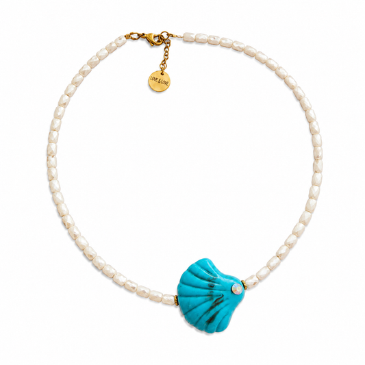 Blue Shell Glow Necklace